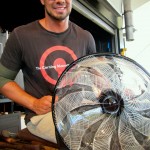 Dan Alexander with a cane bowl made onboard the Celebrity Eclipse