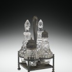 Castor Set in "Honeycomb" Pattern, 1840-1870 (United States) Pressed glass; pewter Gift of M. Scott Mampe 2012.4.156