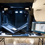 Specialized equipment is brought onsite to scan rare books into high-resolution digital files.