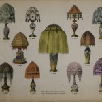 Album de lampes électriques, plafonniers et tulipes en émaux translucides vitrifiés. Paris, 1920-1940. Bib ID 75926.