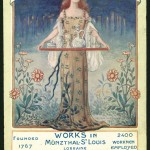 Trade card from Cristalleries de Saint Louis, Munzthal St. Luis, Alsace-Lorraine, France, 1924