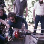 Littleton and Dale Chihuly blowing glass at Pilchuck Glass School, 1974 (Marvin Lipofsky Archive, Rakow Library, The Corning Museum of Glass).