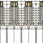 Tree of Life [Stained Glass Window from the Darwin D. Martin House, Buffalo, New York], Frank Lloyd Wright, 1904. H: 100.9 cm. (92.4.175, Clara S. Peck Endowment)