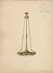 Watercolor design for a lighting fixture (CMGL 138909)