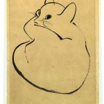 Drawing of The Cat, Isamu Noguchi. Collection of the Rakow Research Library.