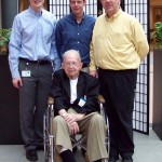 Dr. G. Jane Cook and fellow Stookey Award recipients John Maura and Scott Bickham meet Dr. Stookey.