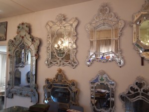 Classical Venetian-style mirrors at SALIR