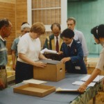 Couriering objects to Yokohama, Japan, in 1992.