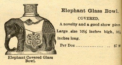 Elephant Covered Glass Bowl