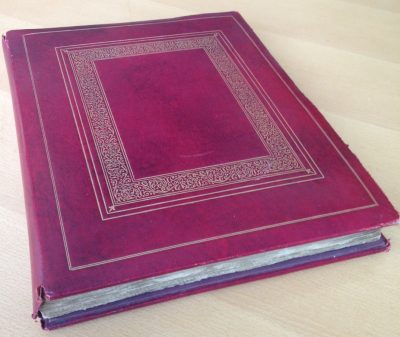 Scrapbook in the Rakow Research Library