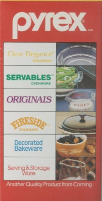 “Pyrex® ware” brochure. Published by Corning Glass Works, 1984. Gift of digital image courtesy of World Kitchen, LLC. CMGL 142572.