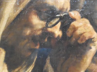 Detail of Christ among the doctors by Orazio Borgianni.