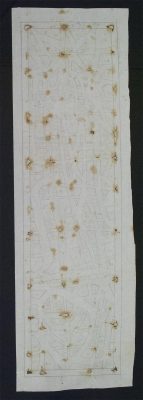 An “After Treatment” photograph of the 1:1 tracing paper design for the Resurrection of Christ (196cm x 57cm)