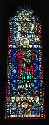 Full window of St. Luke in Calvary Church, Summit, NJ. Bottom was restored.