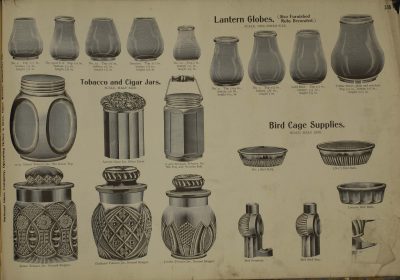 Bird cage supplies from a McKee & Brothers catalog, late 19th century-early 20th century.