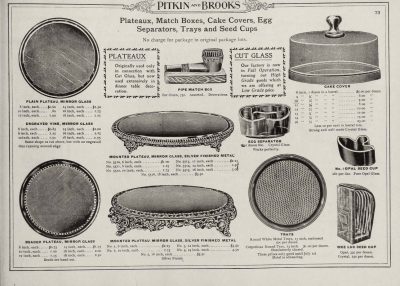 1899 Pitkin & Brooks catalog illustrating crystal and opal seed cups.