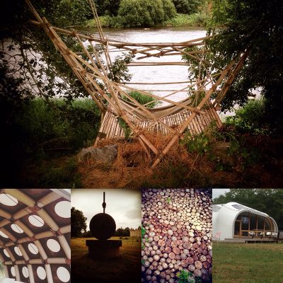 Experimental architecture on the grounds of Boisbuchet.