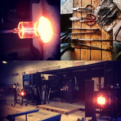 The GlassLab studio, tools, and gloryhole.