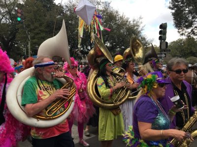 Mardi Gras parade in New Orleans.