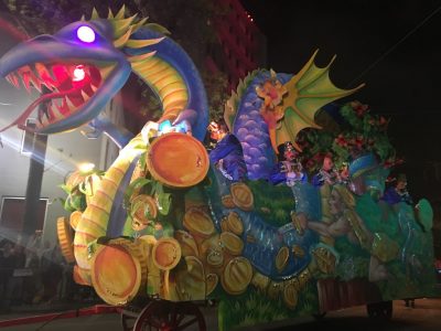 Mardi Gras parade float.