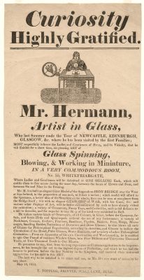 Advertisement for glassworker