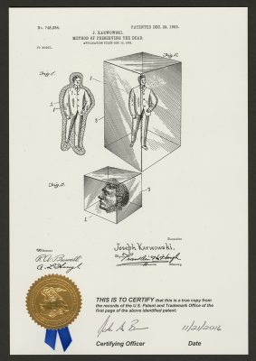 Patent for preserving the dead in glass