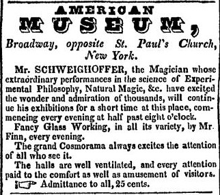 American Museum advertisement