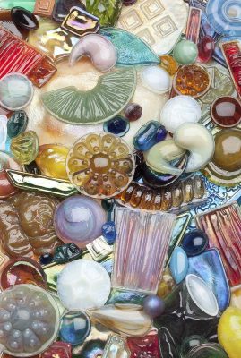 Selection of glass "jewels," about 1890-1920.