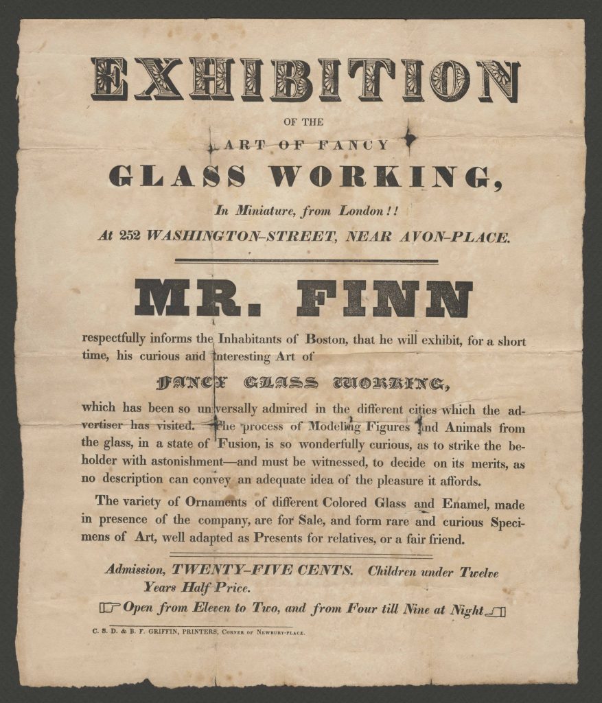 Advertisement for Boston exhibition