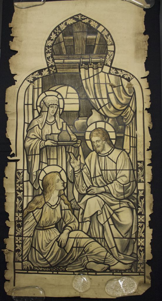 Cartoon of Martha, Mary, and Christ