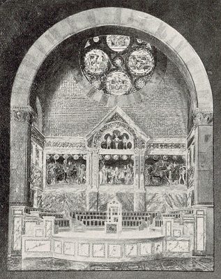 Drawing of Alexander Hall decoration