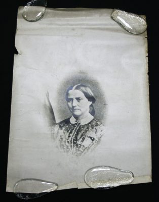 A silver gelatin photograph of Anna Hinderer.