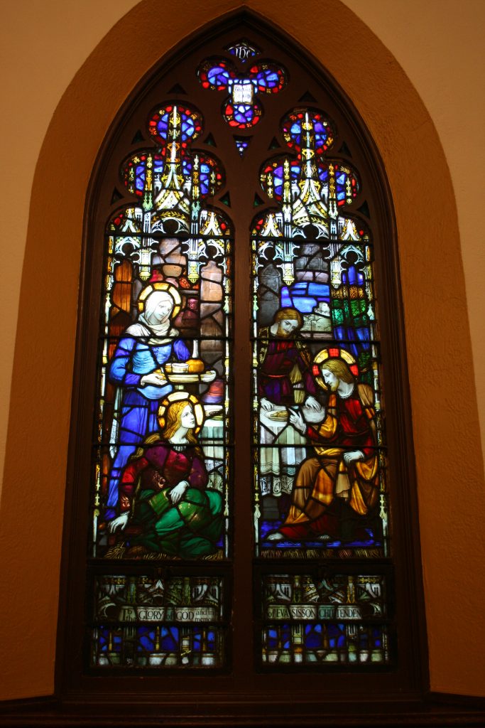 The full Whitefriars window at Trinity Church in Binghamton, NY.