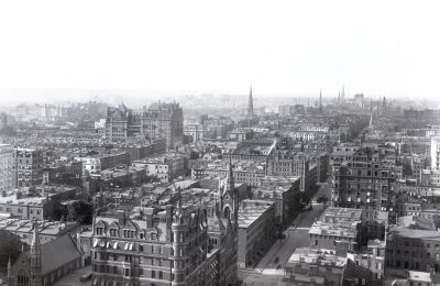 Panorama from the vicinity of Park Avenue and East 27th or 28th Street, New York, New York