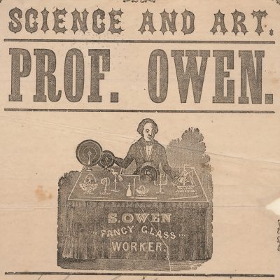 S. Owen styled himself as a professor and featured many scientific experiments and displays in his exhibition.