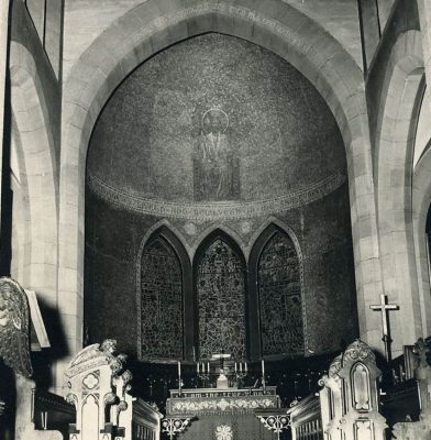 Historic photo showing the apse of Zion Episcopal Church in Wappinger Falls, New York