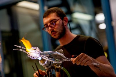 Simone Crestani giving a demonstration at The Studio.